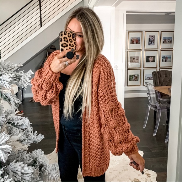 Vici Sweaters - VICI- Wishlist rust cardigan